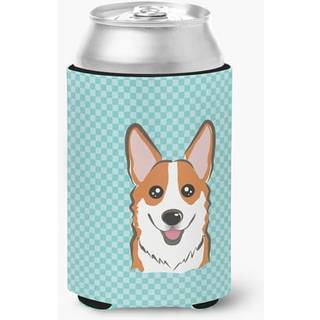 Checkerboard Blue Corgi Can eller Bottle Hugger BB1192CC