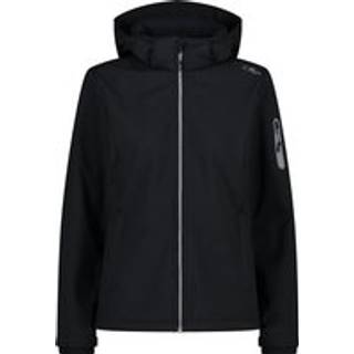 CMP Women's Softshell Jacket Zip Hood Softshelljakke Damer størrelse 52 farve sort