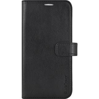 RadiCover iPhone 16 Plus Anti Stråling Vegansk Læder Flip Cover m. Pung - MagSafe Kompatibel - Sort