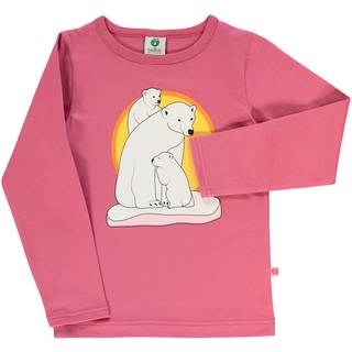 Småfolk Langærmet T-shirt i Baroque Rose med isbjørne 3-4 Y  Lyserød  3-4 år  kvinde