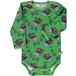 Småfolk Baby Body Moss Green med Snow cars 98 cm  Grøn  98 cm  mand