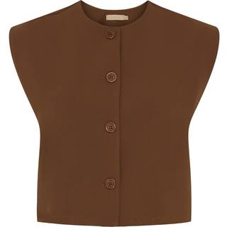 Marta du Chateau dame vest MdcSmilla 3955 - Dark Brown - S/M