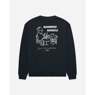 Woodbird Cane Noodle Crew Sweater - XL - navy