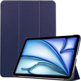 Til iPad Air 11 (2024) Etui Tre-fold Stativ Tablet Cover - MørkBlå