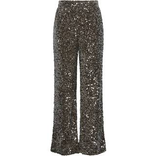 Pieces dame bukser PCKAM - Morel Silver sequin - S