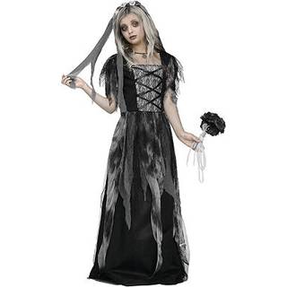 Friedhofs Braut Kinderkostüm mit Schleier XL