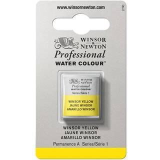 Winsor & Newton Professional akvarelfarve half pan Winsor Yellow 730