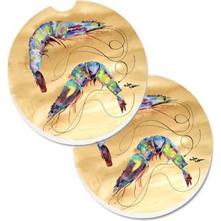 """" Caroline's Treasures Rejer Set på 2 Cup Holder Car Coasters 8158Carc 2.56 Multicolor """"