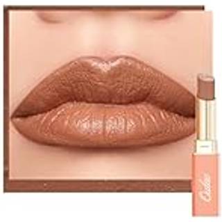 Oulac Color Rich Satin Lipstick - Lysebrun fuld dækning Lip Color Creamy Silky -Smooth Moisturizing Satin Matte Finish Infused With Shea Butter V