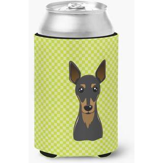 Checkerboard Lime Green Min Pin Can eller flaske Hugger BB1302CC