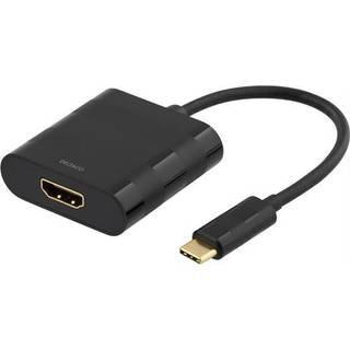Deltaco USB-C-HDMI Adapter sort