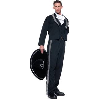 Mexicansk mariachi mand voksen kostume & hat s?t standard