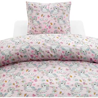 Borganäs Sengesæt 150x210 Enhjørning, Pink