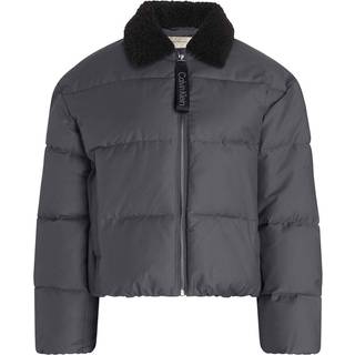 Relaxed Aviator Puffer Jacket - Black - M