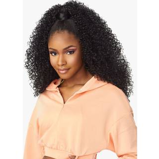 Sensationnel Syntetisk Øjeblikkelig Op- og Ned Pony Wrap Halv Wig UD 3 (1B Off Black) Nem Updo-styling