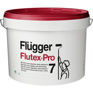 Svanemærket Vægmaling - Flügger Flutex Pro 7 10 L Råhvid S0500-N