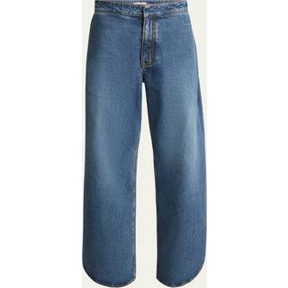 AlaÃ¯a Petal high-rise barrel-leg jeans - blue - L
