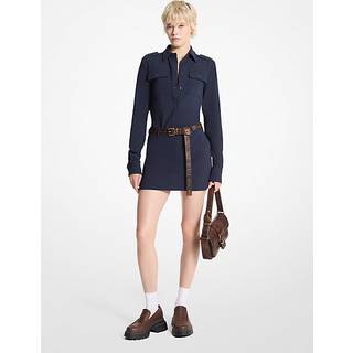MK Crepe Utility Shirt - Blue - Michael Kors - XXL