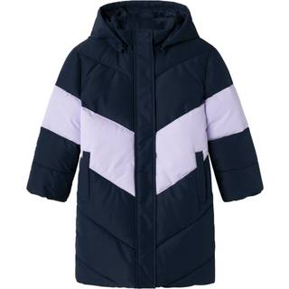NAME IT Puffer Lang Jakke Megan Dark Sapphire