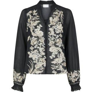 Neo Noir - Brise Printed Voile Blouse - Navy