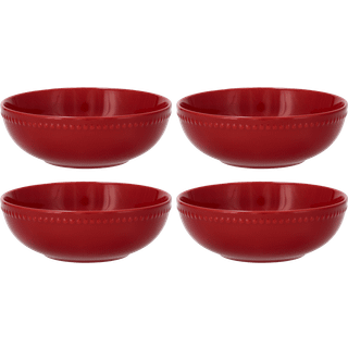 Scandi Living Dots morgenmadsskål 60 cl 4 stk. Rød