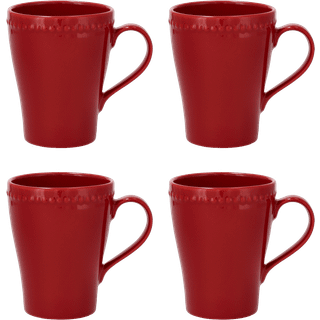 Scandi Living Dots krus 35 cl 4 stk. Rød