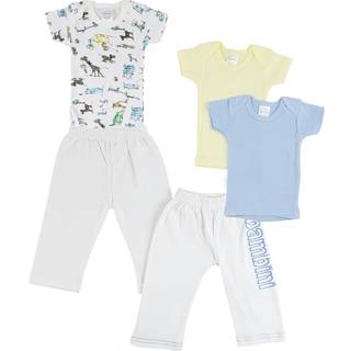 Bambini spædbarn drenge t -shirts og spor sweatpants - medium hvid/blå