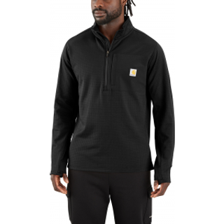Carhartt Mock Neck Half-Zip T-Shirt Longsleeve Herrer størrelse XL farve sort