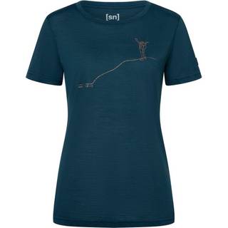 super.natural Women's Gipfelglück Tee Merino-shirt Damer størrelse S farve blå