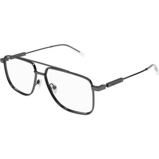 Alexander McQueen Unisex AM0480O 003 Optiske stel Acetat Ruthenium Transparent Pilot