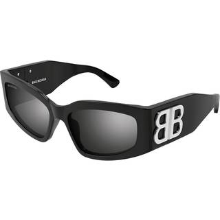 Balenciaga Kvinde Balenciaga BB0321S 009 Solbriller Acetat Grå Grå Cat Eye