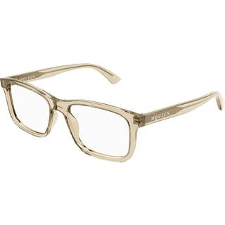 Alexander McQueen Mand Alexander McQueen AM0486O 005 Optiske stel Acetat Gul Transparent Firkantet