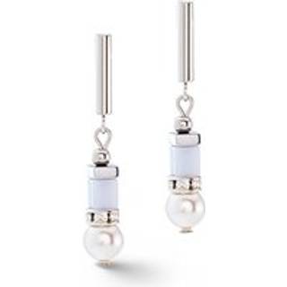 Coeur De Lion Silver Precious Fusion Offset Drop Earrings - Silver