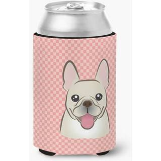 Checkerboard Pink French Bulldog Can eller Bottle Hugger BB1238cc