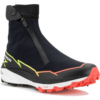 Salomon Unisex Winter Cross Spike Black/Fiery Coral/Safety Yellow, 41 1/3