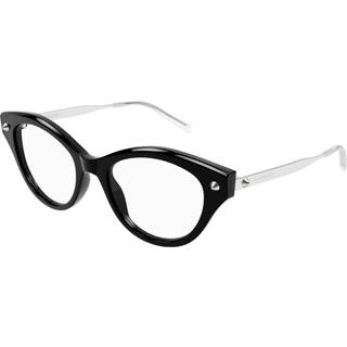 Alexander McQueen Kvinde AM0485O 001 Optiske stel Acetat Sort Transparent Cat Eye