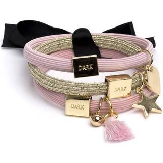 Dark Hair Ties 3 Pk Charm Combo Grey W/Silver - pcs 1