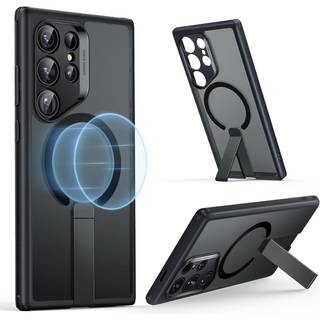 ESR til Samsung Galaxy S24 Ultra Case med kickstand kompatibel med magsafe magnetisk sag til Samsung Galaxy S24 Ultra 3 Stand-tilstande Militær-k