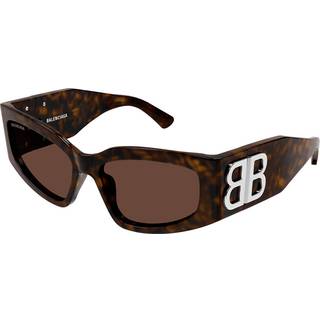 Balenciaga Kvinde BB0321S 008 Solbriller Acetat Havana Brun Cat Eye