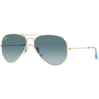 Ray-Ban RB3025 Aviator Large Metal Asian Fit 001/3M 55 Solbriller Mænd Guld - Gold - 55mm