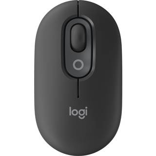 Logitech POP Mouse with Emoji - Graphite - Mus - Optisk - 3 knapper - Sort
