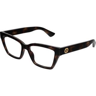 Gucci Kvinde GG1715O 002 Optiske stel Injiceret Havana Transparent Cat Eye