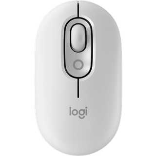 Logitech POP Mouse with Emoji - Off-White - Mus - Optisk - 3 knapper - Hvid
