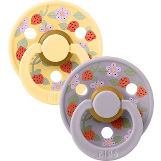 BIBS x Liberty Colour Strawberries Sut 2-pak Latex Str. 2, Pale Butter Mix