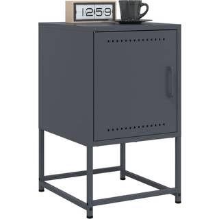 sengeborde 2 stk. 36x39x60,5 cm stål antracitgrå