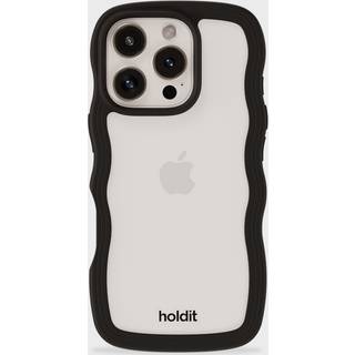 Holdit iPhone 16 Pro Wavy Cover - Sort / Transparent