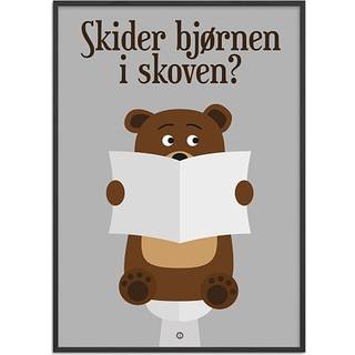Skider bjørnen i skoven? - 70x100 cm