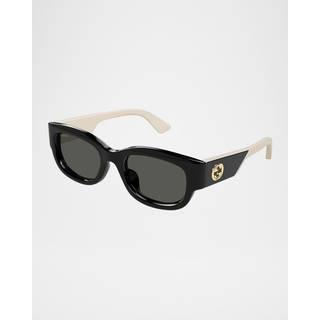 Gucci GG1667SK Asian Fit 001 54 Solbriller Kvinder Black - Black - 54mm