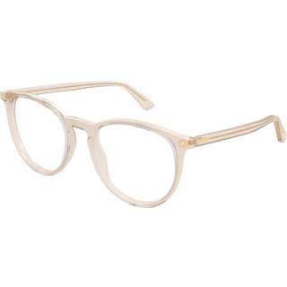 Gucci Kvinde GG0027O 009 Optiske stel Acetat Gul Transparent Rund