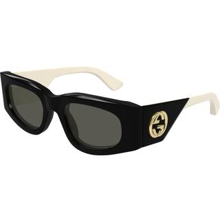 Gucci Kvinde GG1664S 001 Solbriller Acetat Sort Grå Firkantet